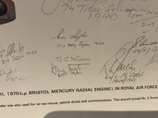 WESTLAND LYSANDER MK 111. Signed by 18   Battle of Britain Pilots  + one special