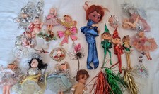 JOB LOT OF 1970'S VINTAGE CHRISTMAS FAIRIES, ANGELS, ELVES PLUS OTHER KITSCH