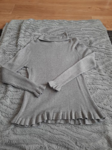 Girls grey polo neck - grey, jumper