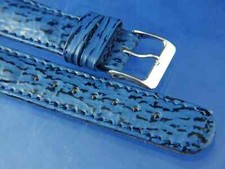 Loris Azzaro Paris Watch Strap Blue Genuine Shark Skin Italian Designer 18mm