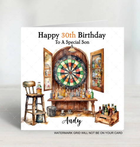 Personalised darts birthday - personalised,