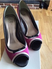 Evans claret size peep toe - claret,