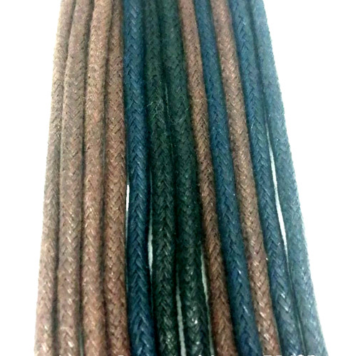 Pairs waxed round shoelaces - 6,