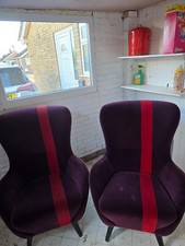 wingback armchairs pair used