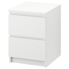 MALM White Chest of Drawers Bedroom Storage Units Multiple Sizes By IKEA