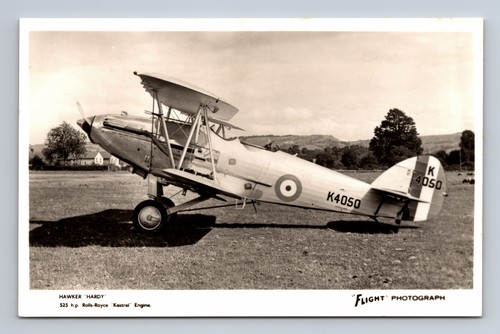 Rppc raf hawker hardy hart - rppc,