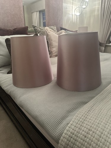 Large lamp shades mauve colour - mauve,