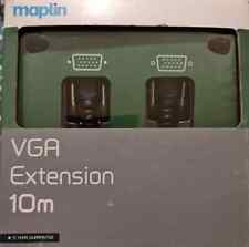 10m Maplin VGA Extension Cable Black 1080 Analogue