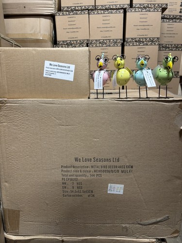 Set 4 metal chicks - of,