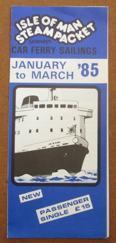 Isle man steam packet 1985 - steam,