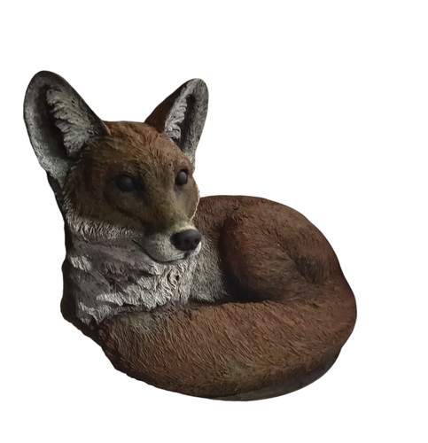 Red fox stone - fox, statue