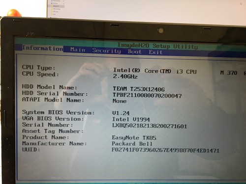 Packard bell easynote tk85 - bell,