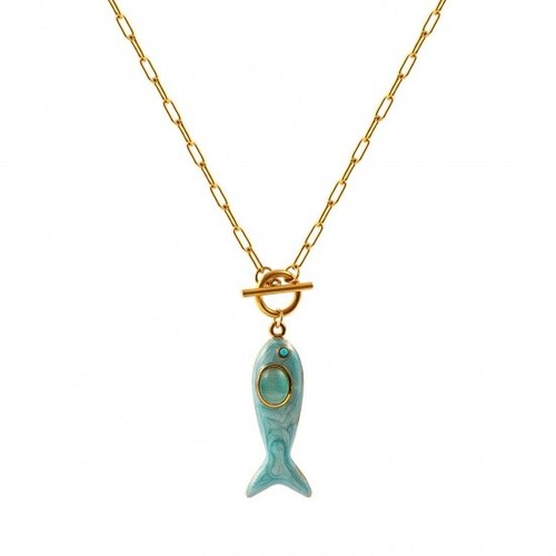 Fish turquoise enamel - turquoise, 304