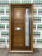 Solid oak front door - door, hardwood