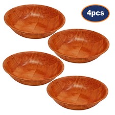 Wooden Bowl Set 4pcs Woven