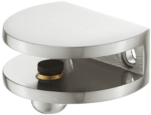 Glass shelf clamping brackets