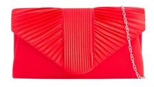 Women's Satin Pleated Clutch