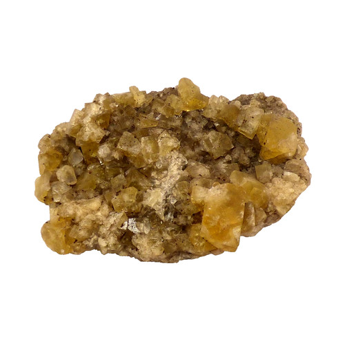 Yellow fluorite crystals - fluorite,