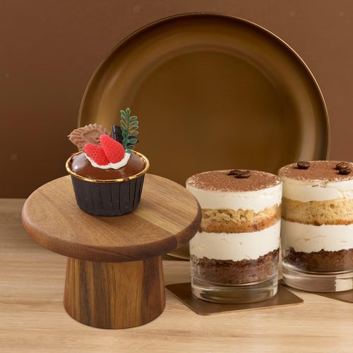 Wood cake stand pedestal - cake,