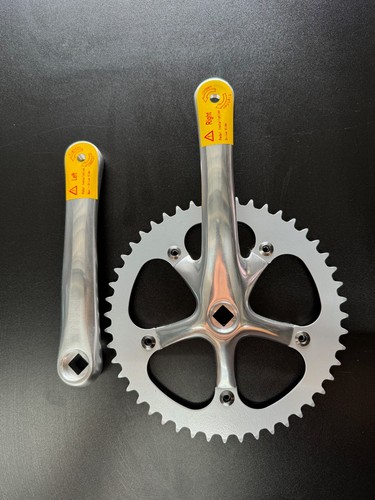 Polished bicycle crank set 46t - polished,