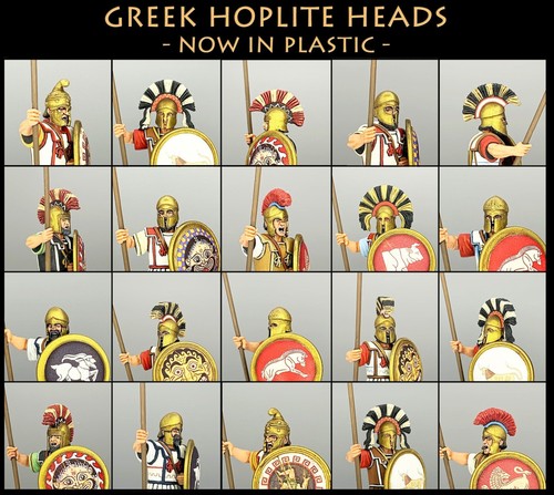 Greek hoplite heads 56 - greek, x