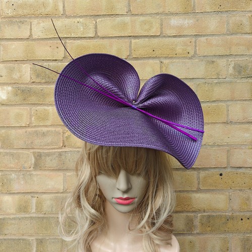 Purple fascinator ostrich - fascinator,