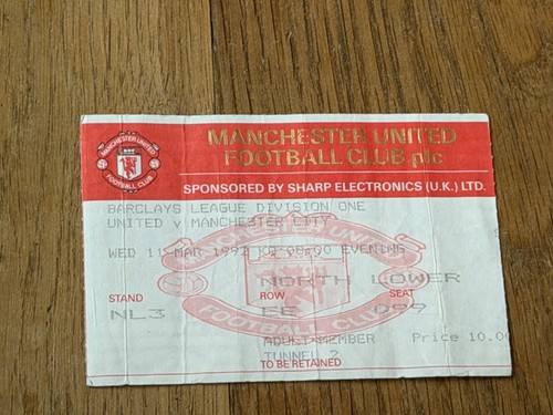 Ticket 1991 manchester - ticket,