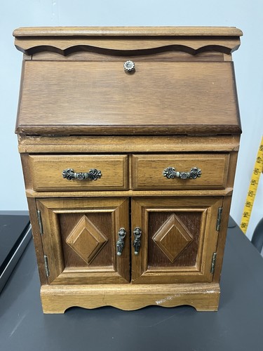 Vintage wooden secretary desk - wooden,