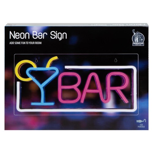 Bar sign mancave neon light - bar,