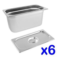 STAINLESS STEEL FOOD PANS 6x