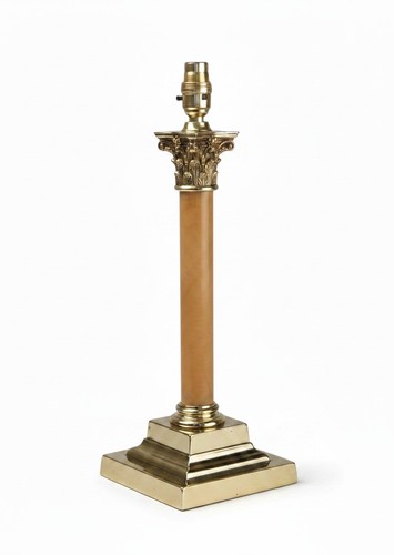 Table lamp marble and brass - marble,