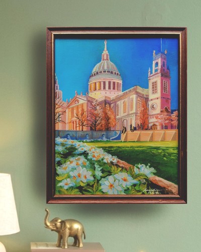 London landscape original oil - london,