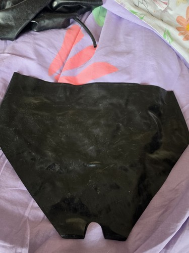 Large latex black crotchless - large,