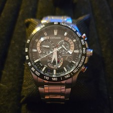 Citizen Men’s Eco Drive Chrono A-T Alarm Radio Controlled Bracelet Watch E650