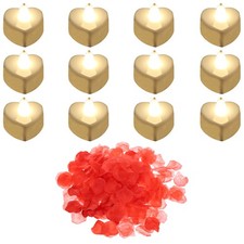 Heart Shaped LED Candles Warm