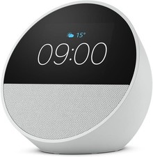 Amazon Echo Spot Smart Clock with Alexa Glacier White