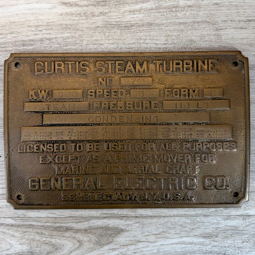 Antique c1920 curtis steam - c1920, ge