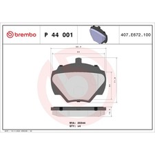 BREMBO P 44 001 Brake Pads Set
