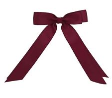 Satin Ribbon Hair Bow Clip with Tails Pink White Black Blue  UK??