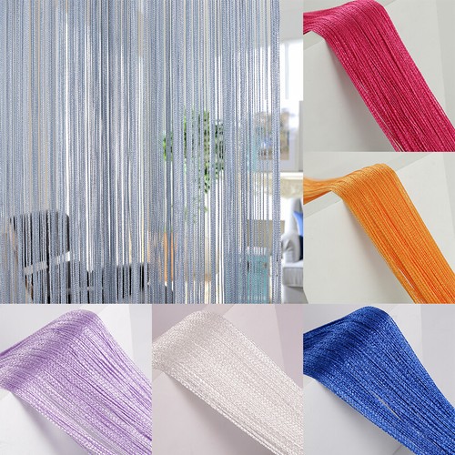 String curtain panels door - string,
