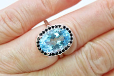 Silver Ring Topaz Sapphire