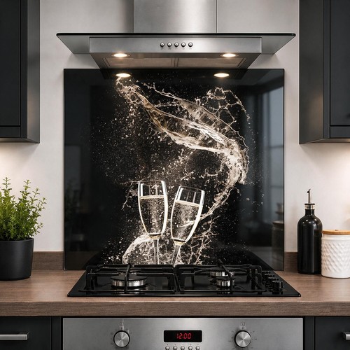 Printed glass kitchen - glass,
