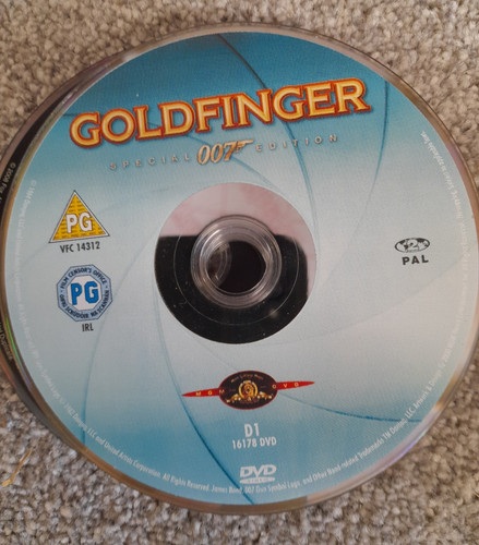 Goldfinger dvd disc only - dvd, vgc