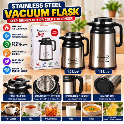 Stainless steel vacuum flask - stainless,