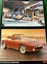 TVR 400 450 SE Convertible Range Original Car Sales Double Sided Brochure Sheet