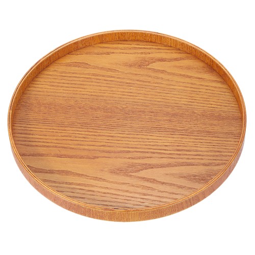 Round wood serving - wood, tray