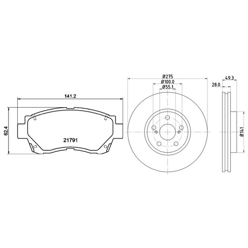 Mintex front brake - brake, discs