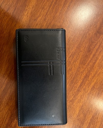 Men black leather long - men's,