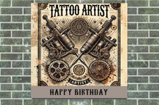 MEN 038 Birthday Card Tattoo
