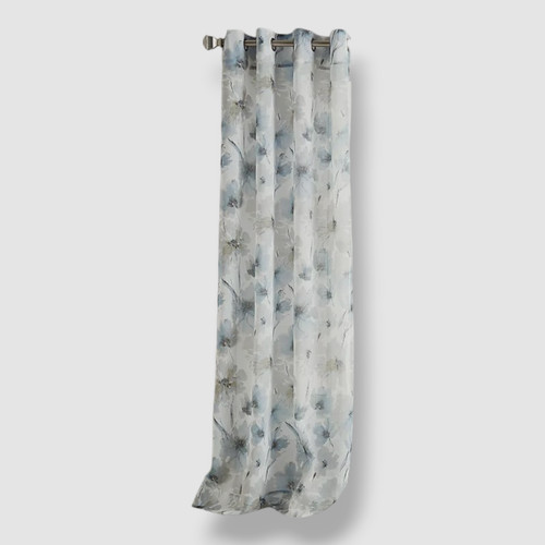 Dkny gray modern bloom curtain - gray,